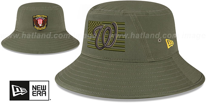 Nationals 2023 ARMED FORCES 'STARS N STRIPES BUCKET' Hat by New Era