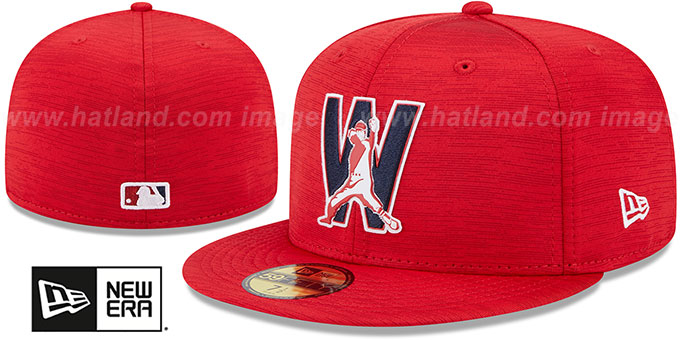 Nationals '2023 CLUBHOUSE' Heather Red Fitted Hat by New Era