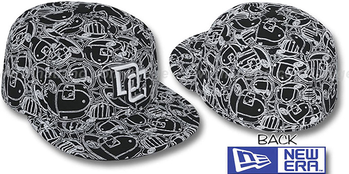 Nationals 'CHAOS PUFFY' Black-White Fitted Hat by New Era