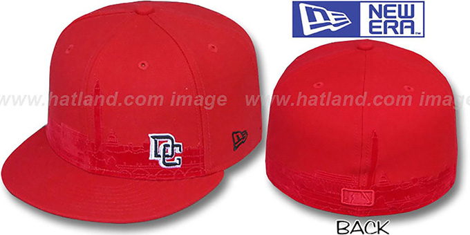 Nationals 'CITY-SKYLINE' Red Fitted Hat by New Era