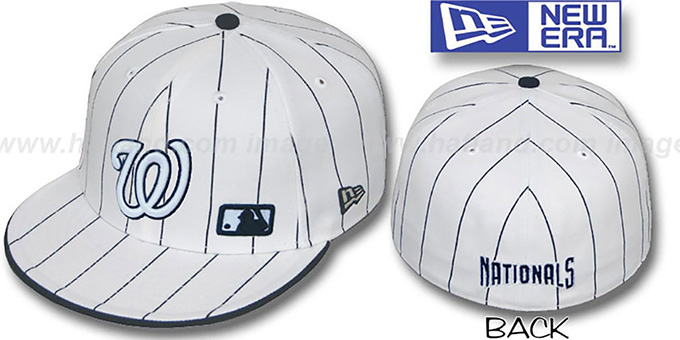 Nationals 'FABULOUS' White-Navy Fitted Hat by New Era