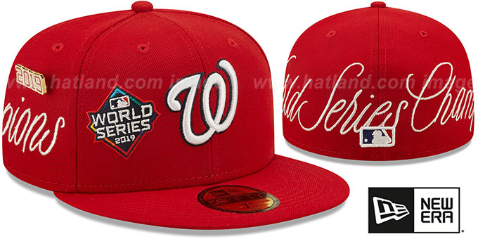 Nationals 'HISTORIC CHAMPIONS' Red Fitted Hat by New Era