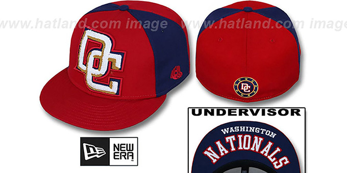 Nationals 'LETTERMAN' Red-Navy Fitted Hat by New Era