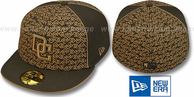 Nationals 'LOS-LOGOS' Brown-Wheat Fitted Hat by New Era