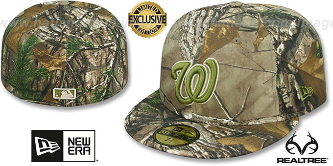 Nationals 'MLB TEAM-BASIC' Realtree Camo Fitted Hat by New Era