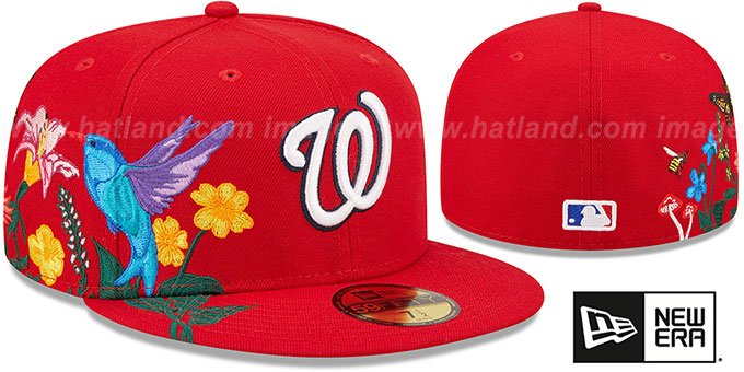 Nationals 'SIDE-BLOOM' Red Fitted Hat by New Era