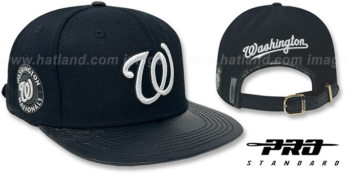 Nationals 'TEAM-BASIC STRAPBACK' Black Hat by Pro Standard