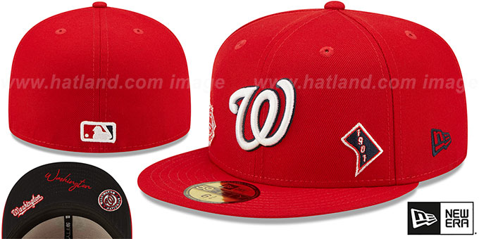 Nationals 'TRIPLE THREAT IDENTITY' Red Fitted Hat by New Era