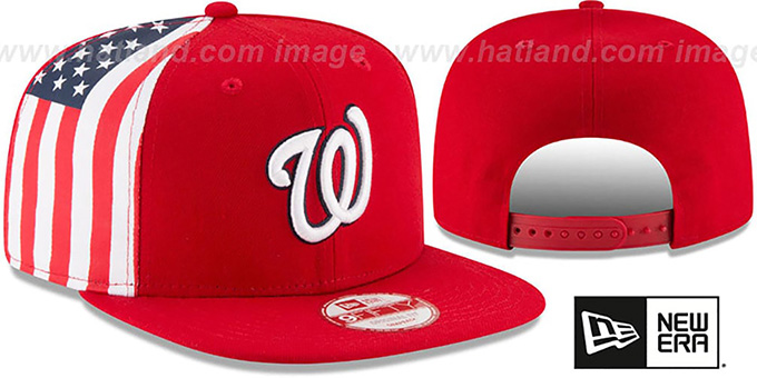 Nationals 'USA FLAG-SIDE SNAPBACK' Red Hat by New Era