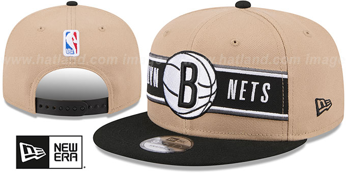 Nets '2024 NBA DRAFT SNAPBACK' Camel-Black Hat by New Era