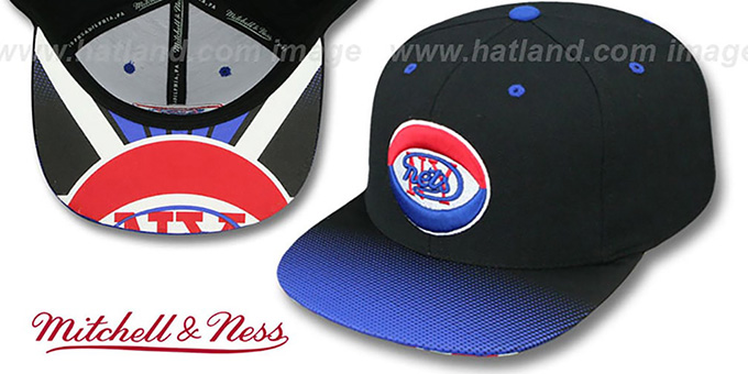 Nets 'HWC STOP-ON-A-DIME SNAPBACK' Black-Royal Hat by Mitchell and Ness