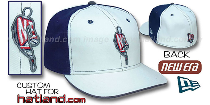 Nets 'INSIDER PINWHEEL' White-Navy Fitted Hat by New Era