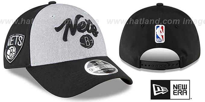 Nets 'ROPE STITCH DRAFT STRETCH SNAPBACK' Grey-Black Hat by New Era