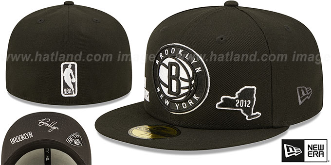 Nets 'TRIPLE THREAT IDENTITY' Black Fitted Hat by New Era