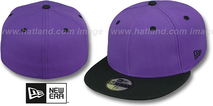 New Era '2T 59FIFTY-BLANK 2' Purple-Black Fitted Hat