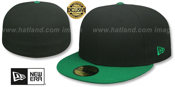 New Era '2T 59FIFTY-BLANK' Black-Kelly Fitted Hat