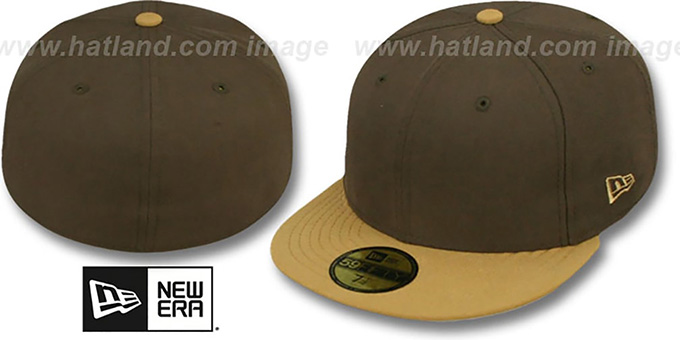 New Era '2T 59FIFTY-BLANK' Brown-Wheat Fitted Hat