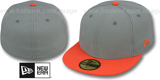 New Era '2T 59FIFTY-BLANK' Grey-Orange Fitted Hat