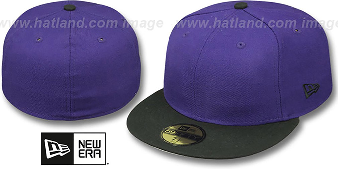 New Era '2T 59FIFTY-BLANK' Purple-Black Fitted Hat