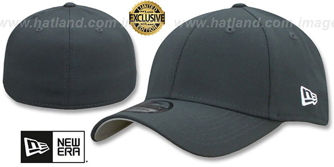 New Era '39THIRTY-BLANK' Charcoal Flex Fitted Hat