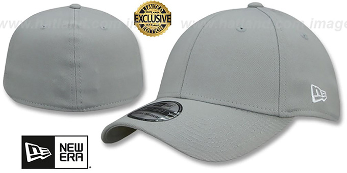 New Era '39THIRTY-BLANK' Light Grey Flex Fitted Hat