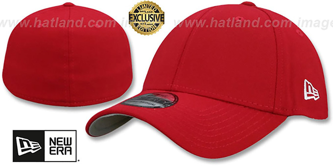 New Era '39THIRTY-BLANK' Red Flex Fitted Hat