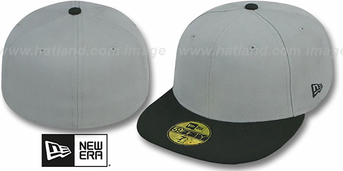 New Era '2T 59FIFTY-BLANK' Grey-Black Fitted Hat