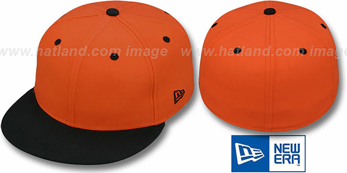 New Era '59FIFTY-BLANK' 2T Orange-Black Fitted Hat