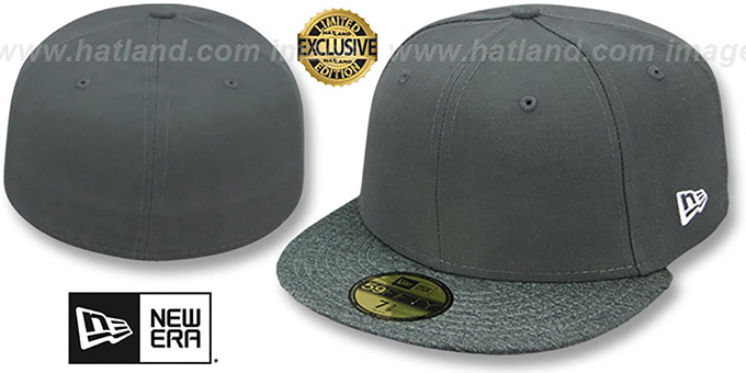 New Era '59FIFTY-BLANK' Charcoal-Grey Shadow Tech Fitted Hat