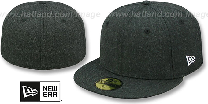 New Era '59FIFTY-BLANK' Heather Black Fitted Hat