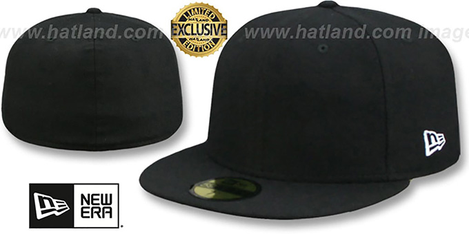 New Era 59FIFTY BLANK Melton Black Fitted Hat   New Era 59fifty Blank Melton Black Fitted Hat 31035 