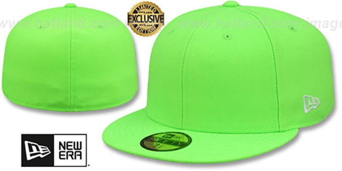 New Era '59FIFTY-BLANK' Neon Green Fitted Hat