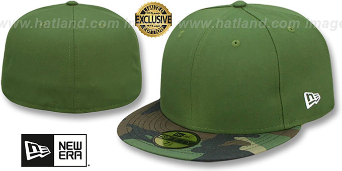 New Era '59FIFTY-BLANK' Rifle Green-Army Camo Fitted Hat