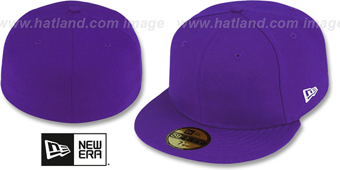 New Era 59FIFTY-BLANK Solid Purple Fitted Hat