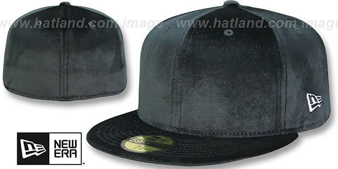 New Era 59FIFTY-BLANK VELOUR Black Fitted Hat