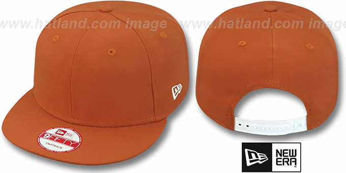 New Era 'BLANK SNAPBACK' Burnt Orange Adjustable Hat