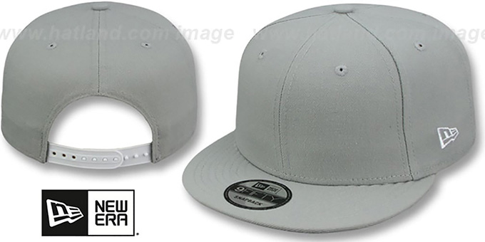 New Era 'BLANK SNAPBACK' Light Grey Adjustable Hat