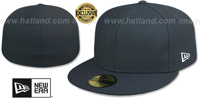 New Era 'DIAMOND TECH 59FIFTY-BLANK' Dark Navy Fitted Hat