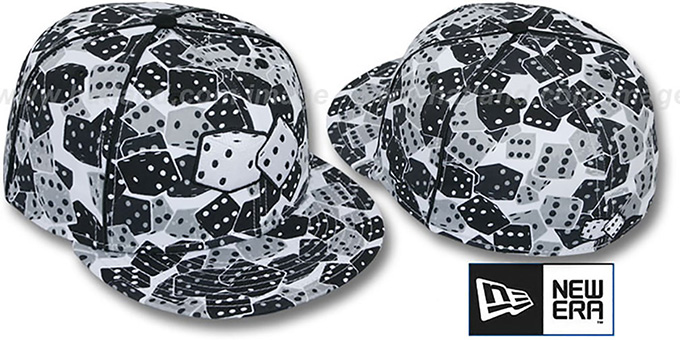 New Era 'DICE' Fitted Hat white-black-grey