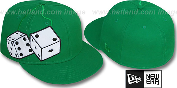 New Era 'FUZZY DICE' Green-White Fitted Hat