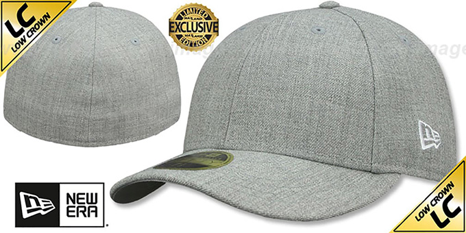 New Era 'LOW-CROWN 59FIFTY-BLANK' Heather Light Grey Fitted Hat