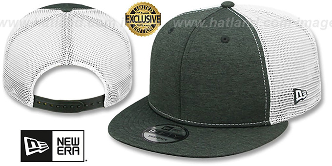 New Era 'MESH-BACK BLANK SNAPBACK' Black Shadow Tech-White Adjustable Hat