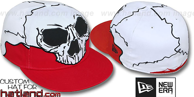 New Era 'MR SOCKETS' Red-White Fitted Hat