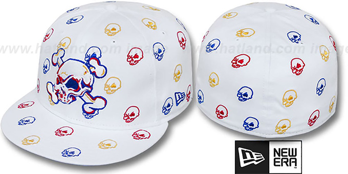 New Era 'S.K.A.R. SKULLS' White-Multi Fitted Hat