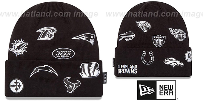 NFL 'AFC TOTAL LOGO' Black Knit Beanie Hat by New Era