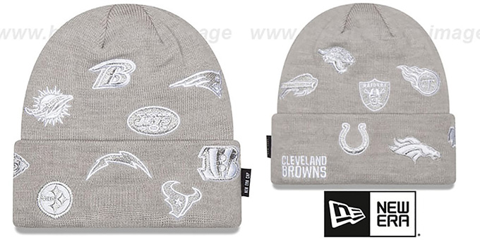 NFL 'AFC TOTAL LOGO' Grey Knit Beanie Hat by New Era