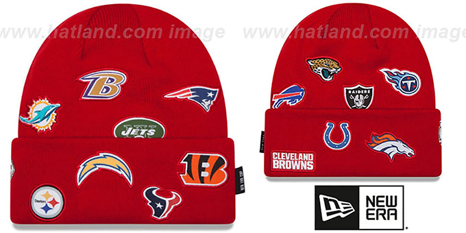 NFL 'AFC TOTAL LOGO' Red Knit Beanie Hat by New Era