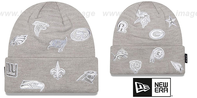 NFL 'NFC TOTAL LOGO' Grey Knit Beanie Hat by New Era