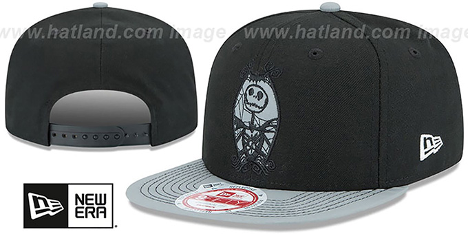 Nightmare Before Christmas 'JACK GLOW' Black-Grey Snapback Hat by New Era