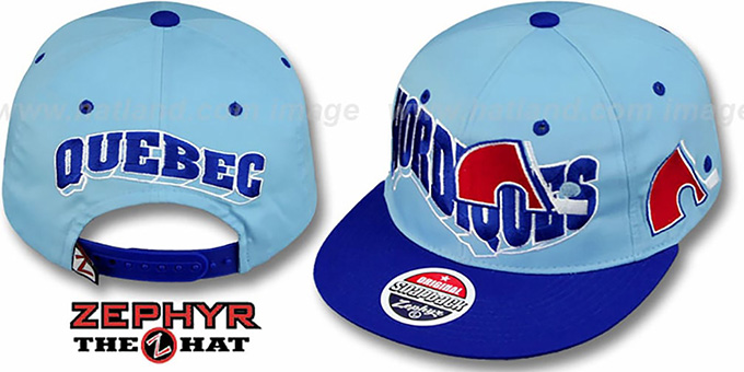 Nordiques '2T FLASHBACK SNAPBACK' Sky-Royal Hat by Zephyr